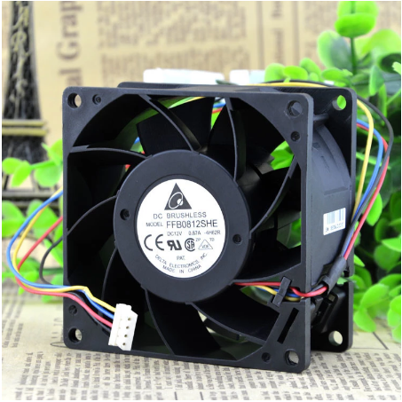 Original DELTA FFB0812SHE Cooling Fan 12V 0.87A 6.96W 2wires FFB0812SHE Fans